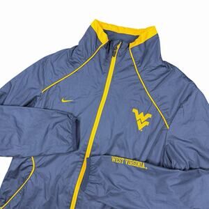 Nike West Virginia Mountaineers Storm-FIT Jacket Men Medium Navy Yellow Full Zip